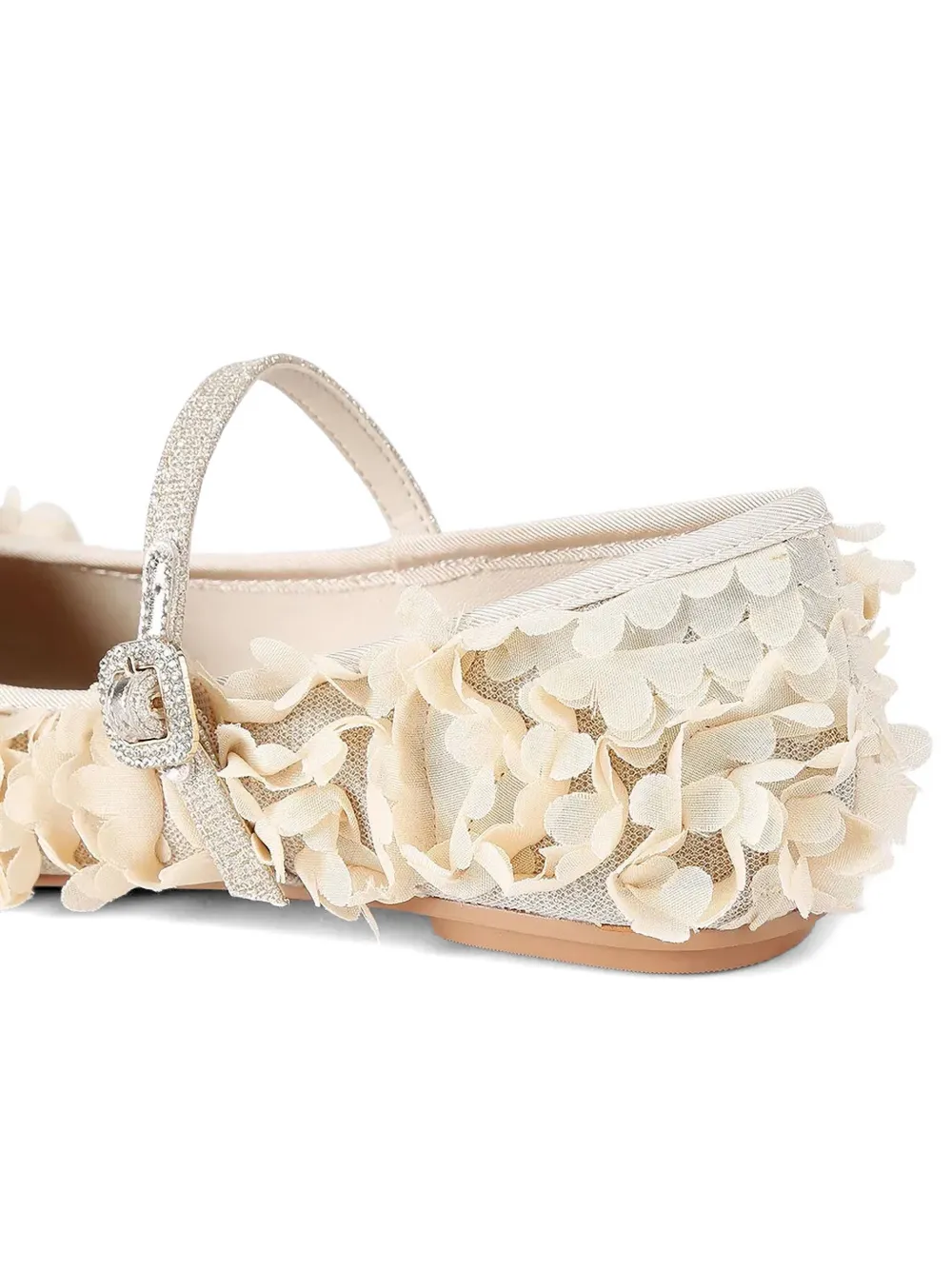 Kurt Geiger London Ballerina's met bloemenprint en bandje Beige