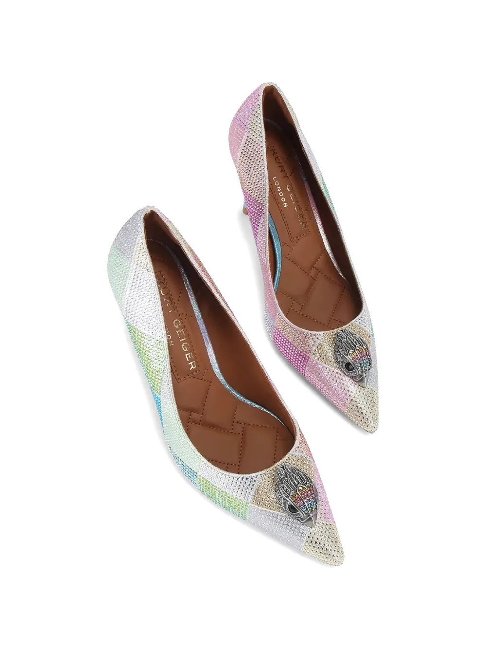 Kurt Geiger London Pumps met stras applicatie Zilver