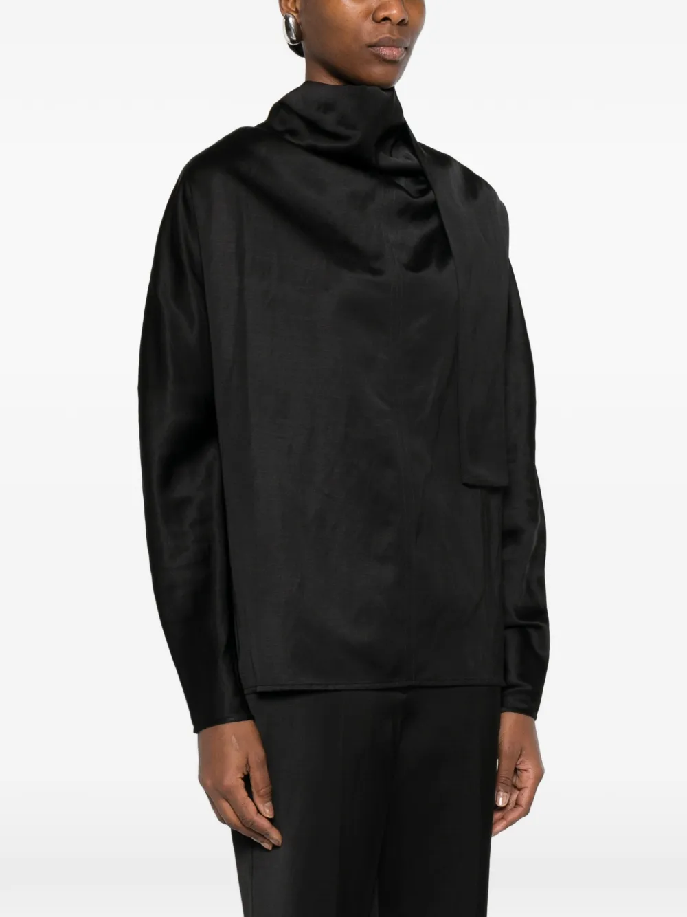  Toteme Cowl-neck Blouse - Black 