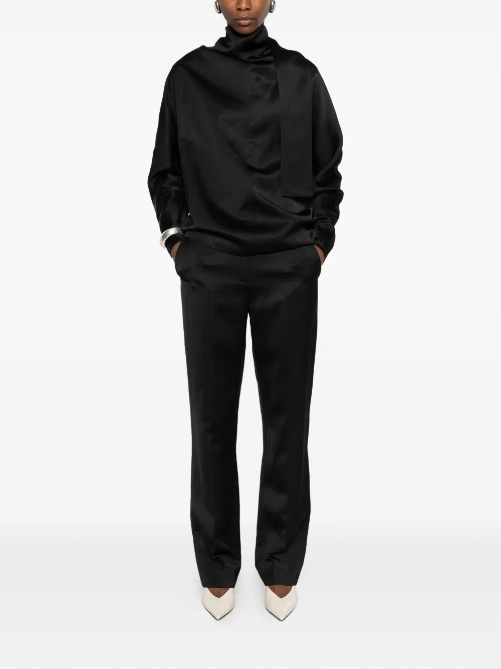  Toteme Cowl-neck Blouse - Black 