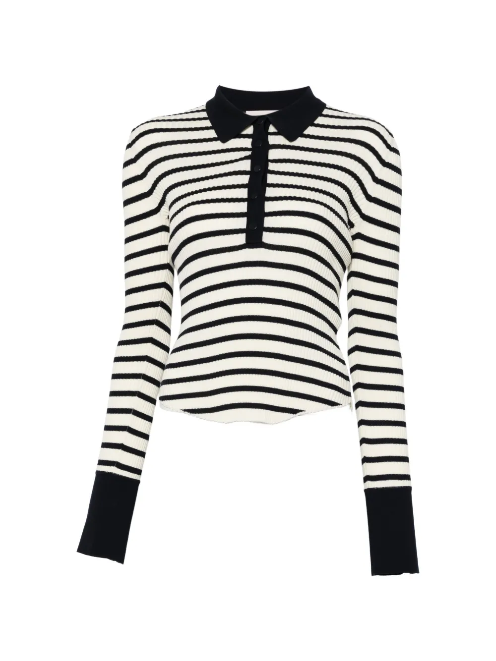 Semicouture striped collared polo shirt - Toni neutri