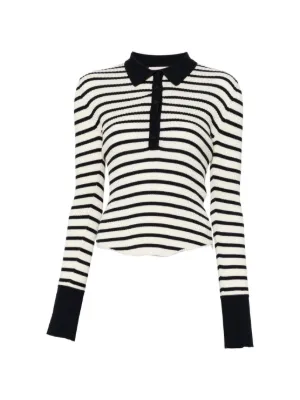 Open YY Striped Convertible Hook Top | Black | FARFETCH NO