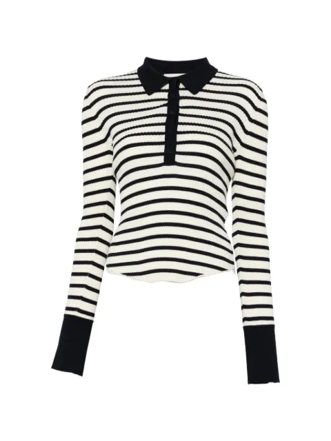 Semicouture striped collared polo shirt