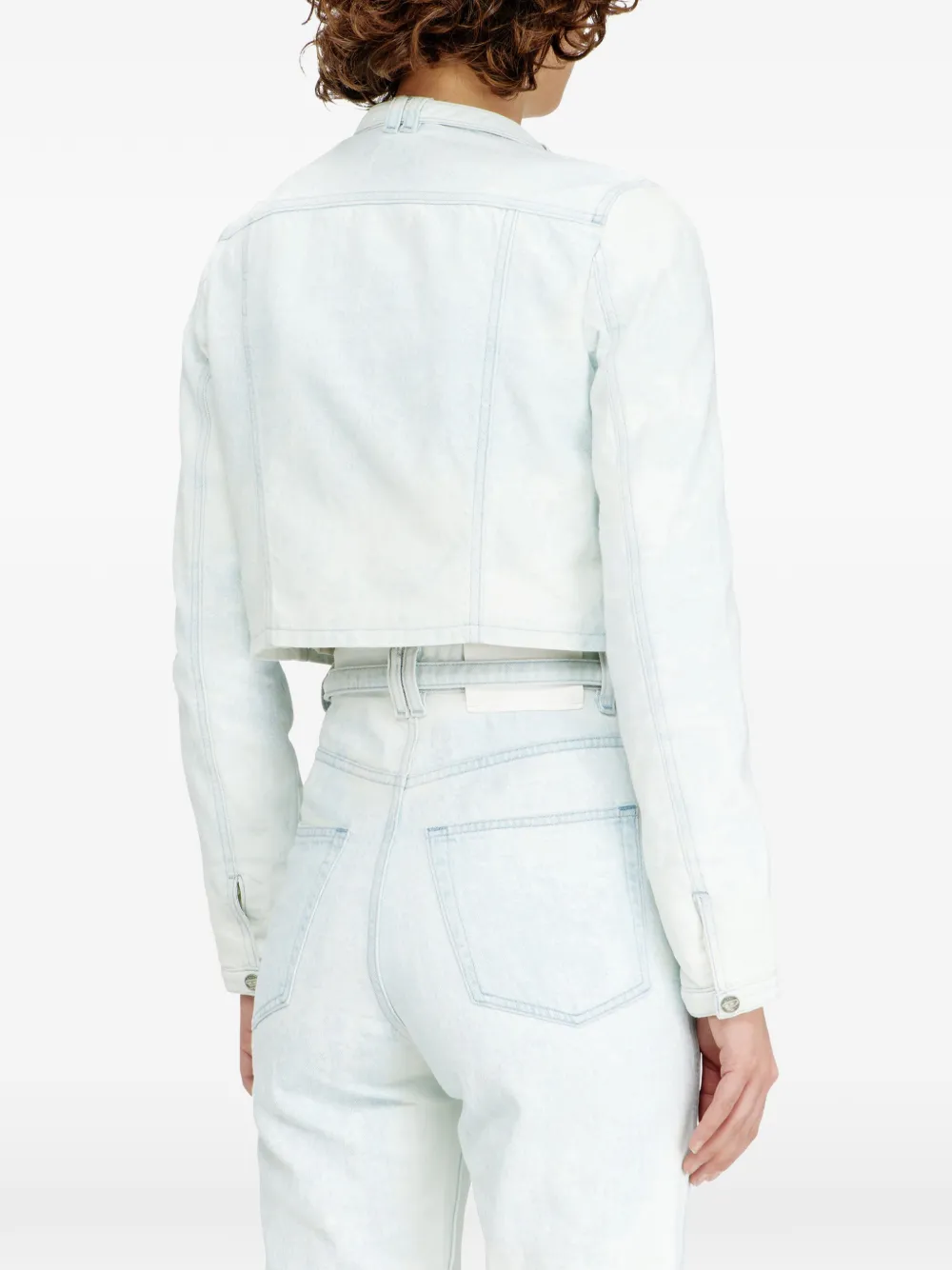 Diesel Denim jack met rits Blauw