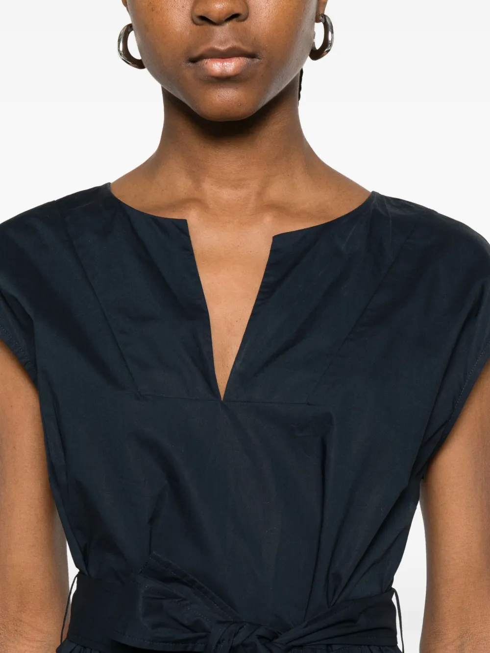Woolrich Midi-jurk met V-hals Blauw