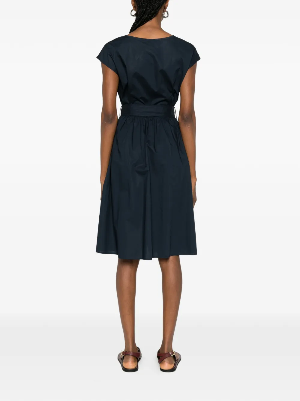 Woolrich Midi-jurk met V-hals Blauw