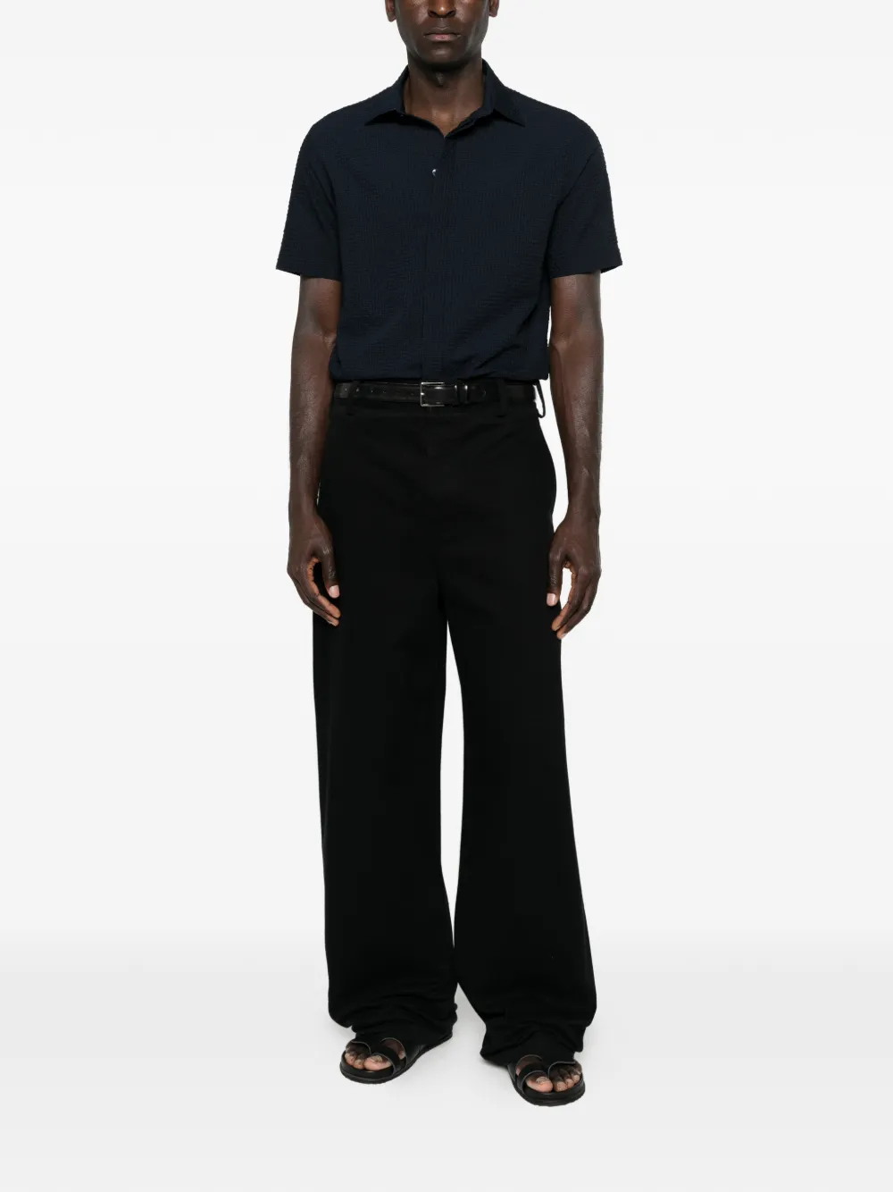 Emporio Armani Overhemd met korte mouwen Blauw