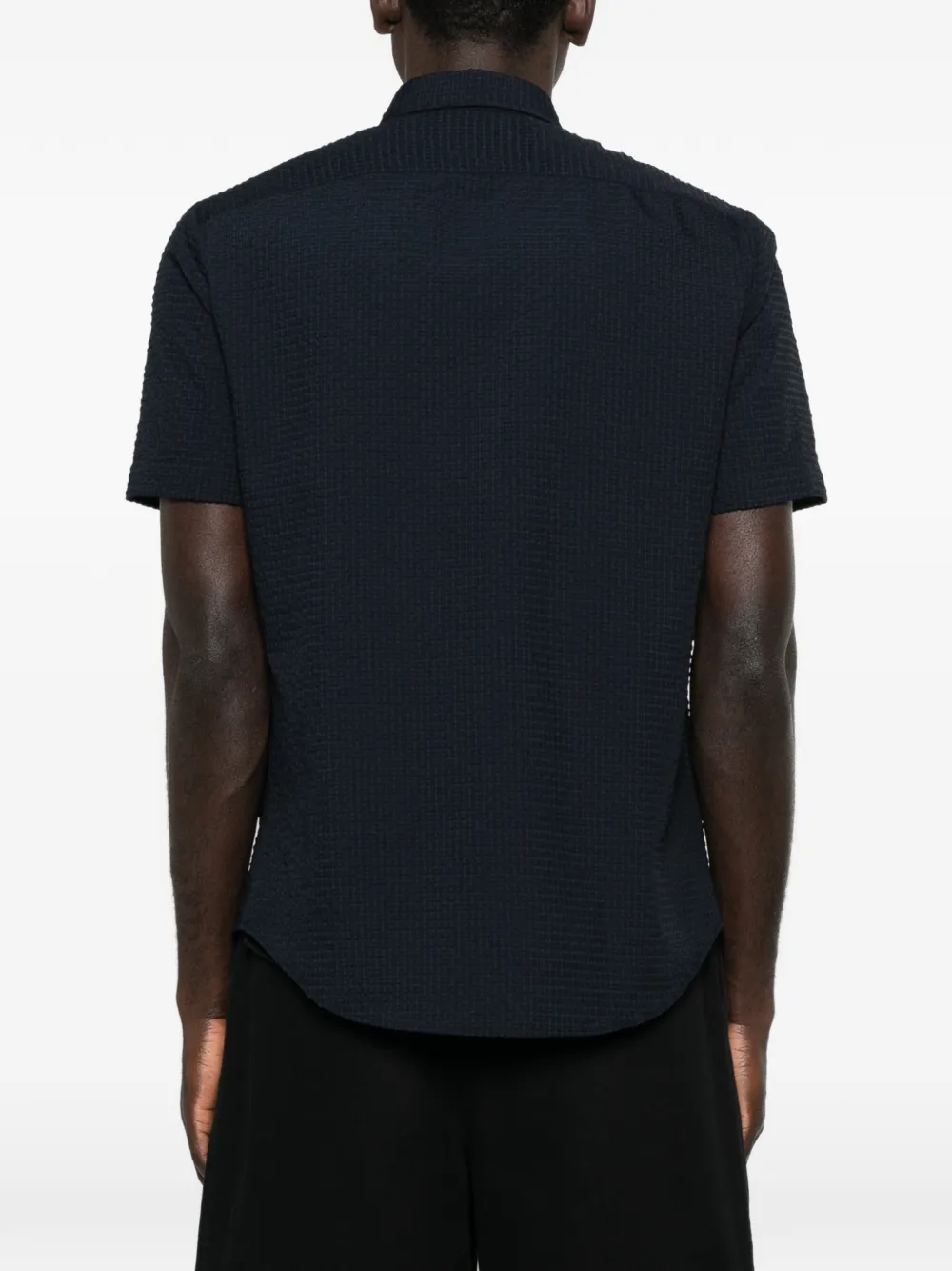 Emporio Armani Overhemd met korte mouwen Blauw