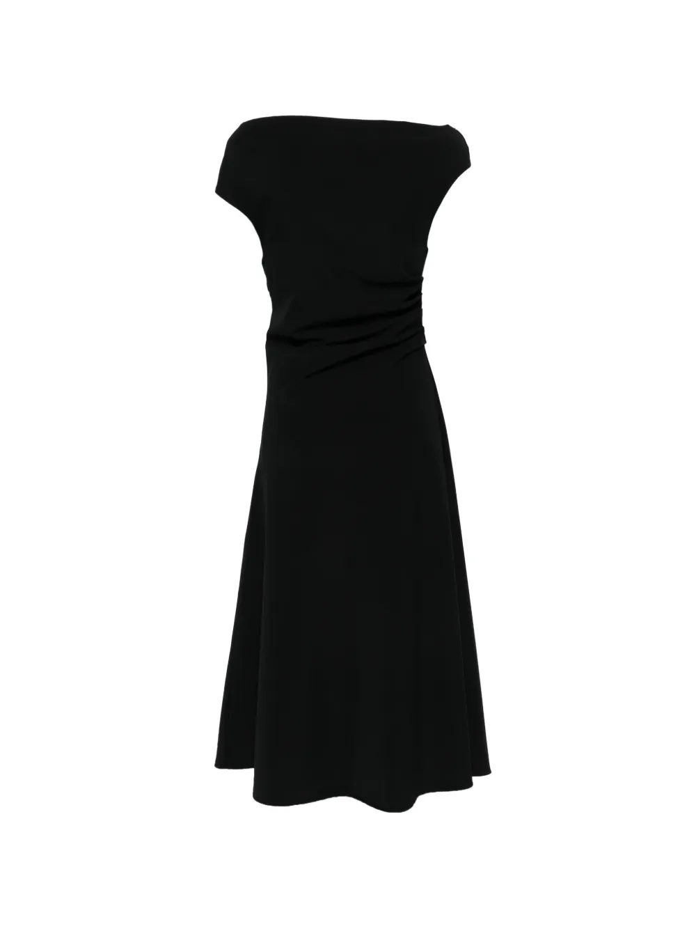 P.a.r.o.s.h. Boat-neck Draped Midi Dress - Blue 