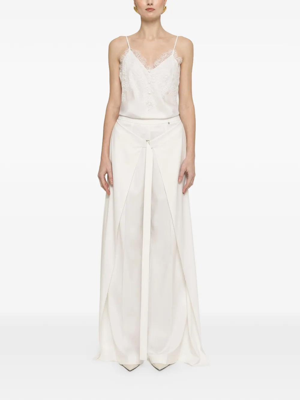 Nissa Lace Panel Blouse - White 