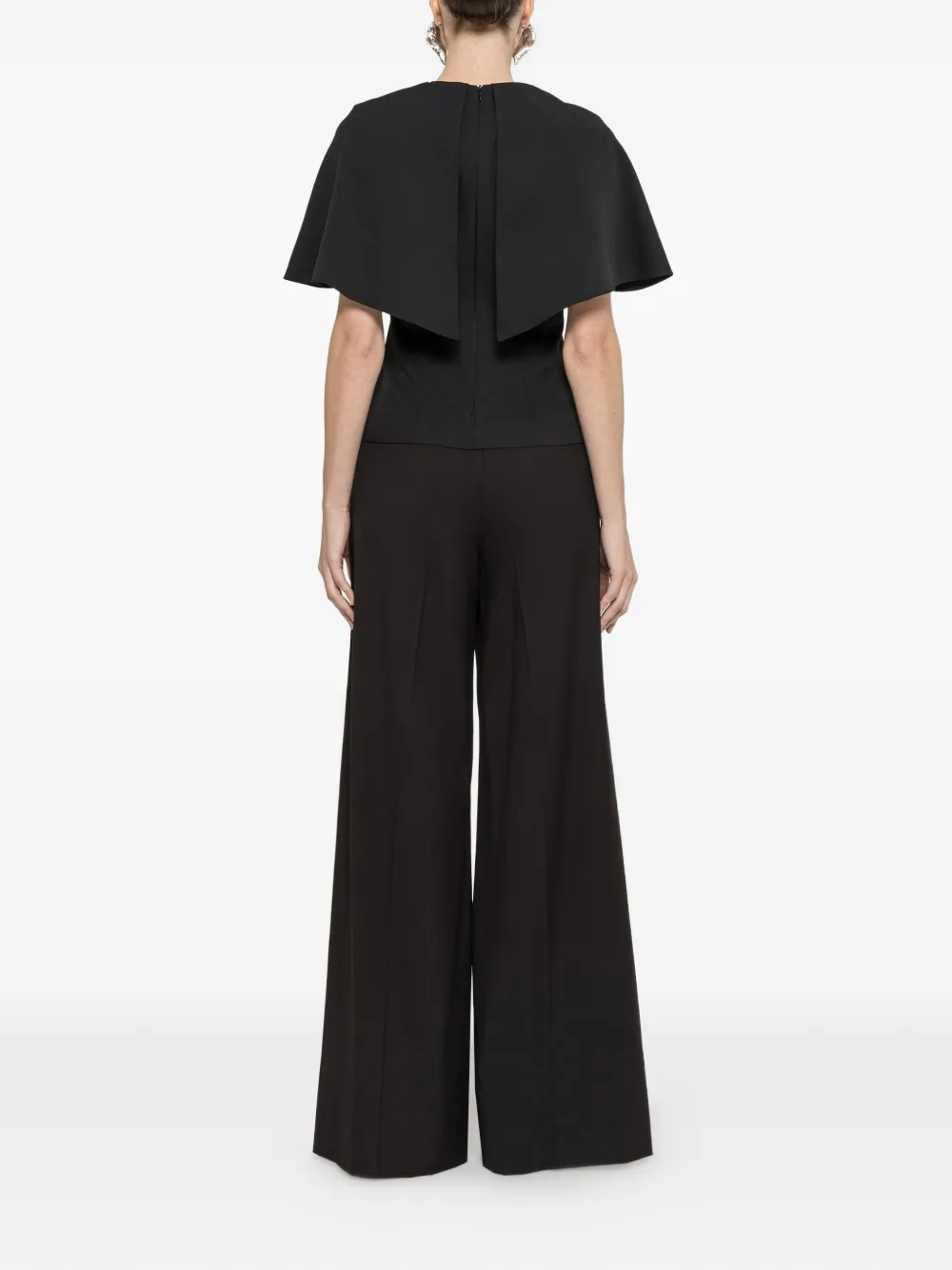 NISSA Top met cape Zwart