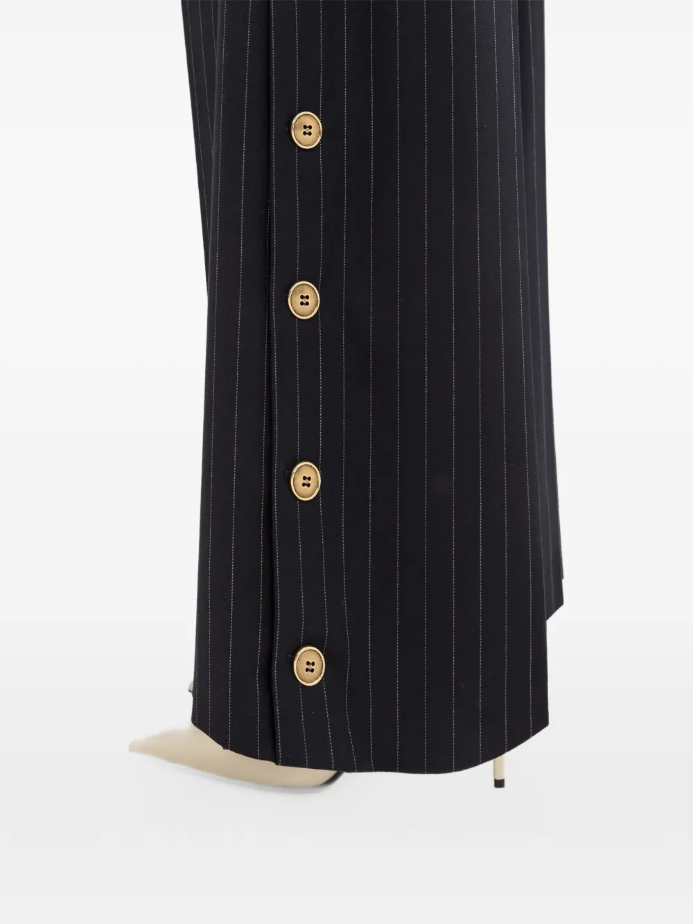 NISSA Palazzo broek met krijtstreep Blauw