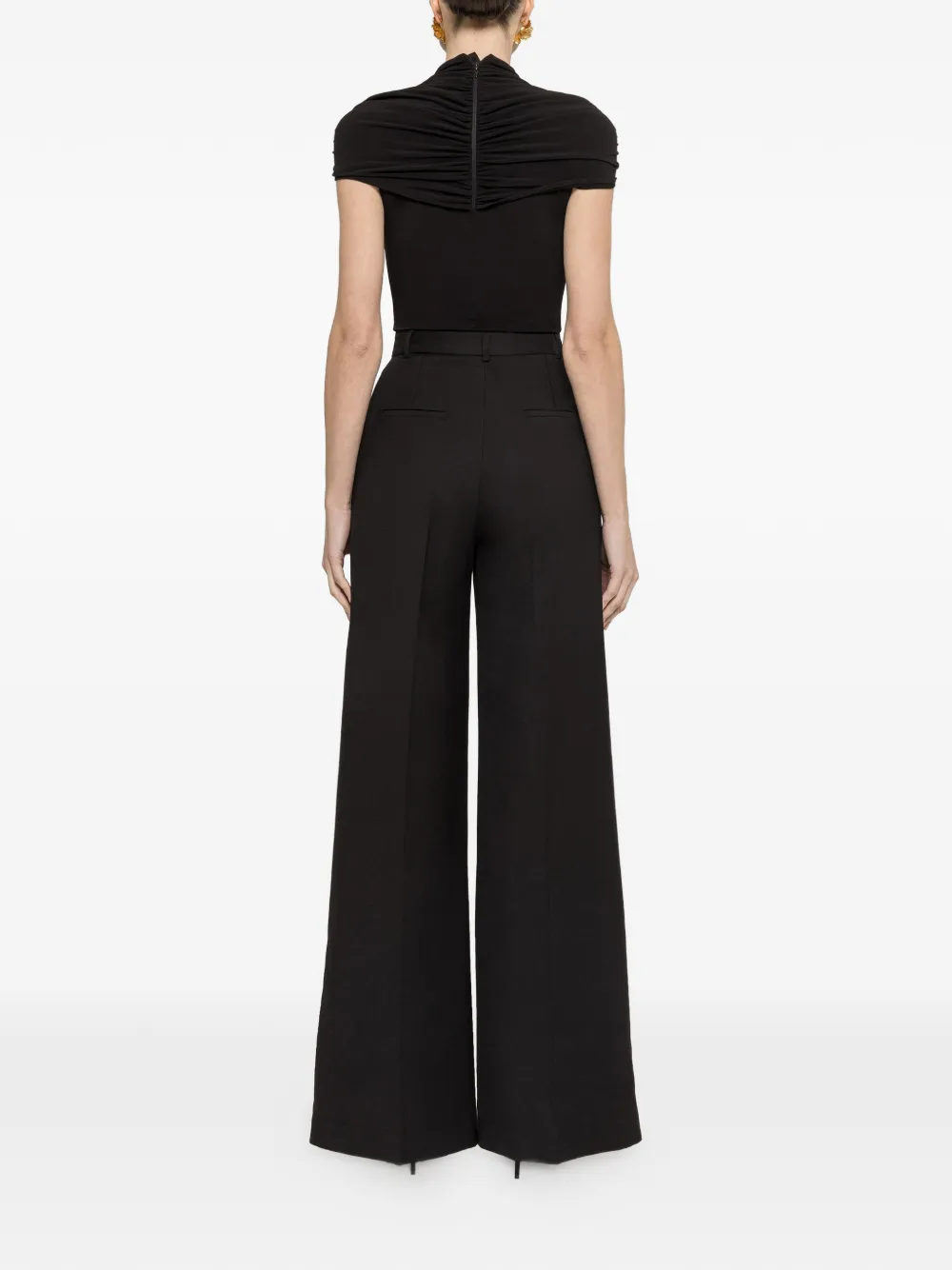  Nissa Ruched Bodysuit - Black 
