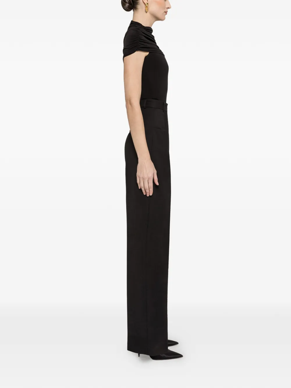  Nissa Ruched Bodysuit - Black 