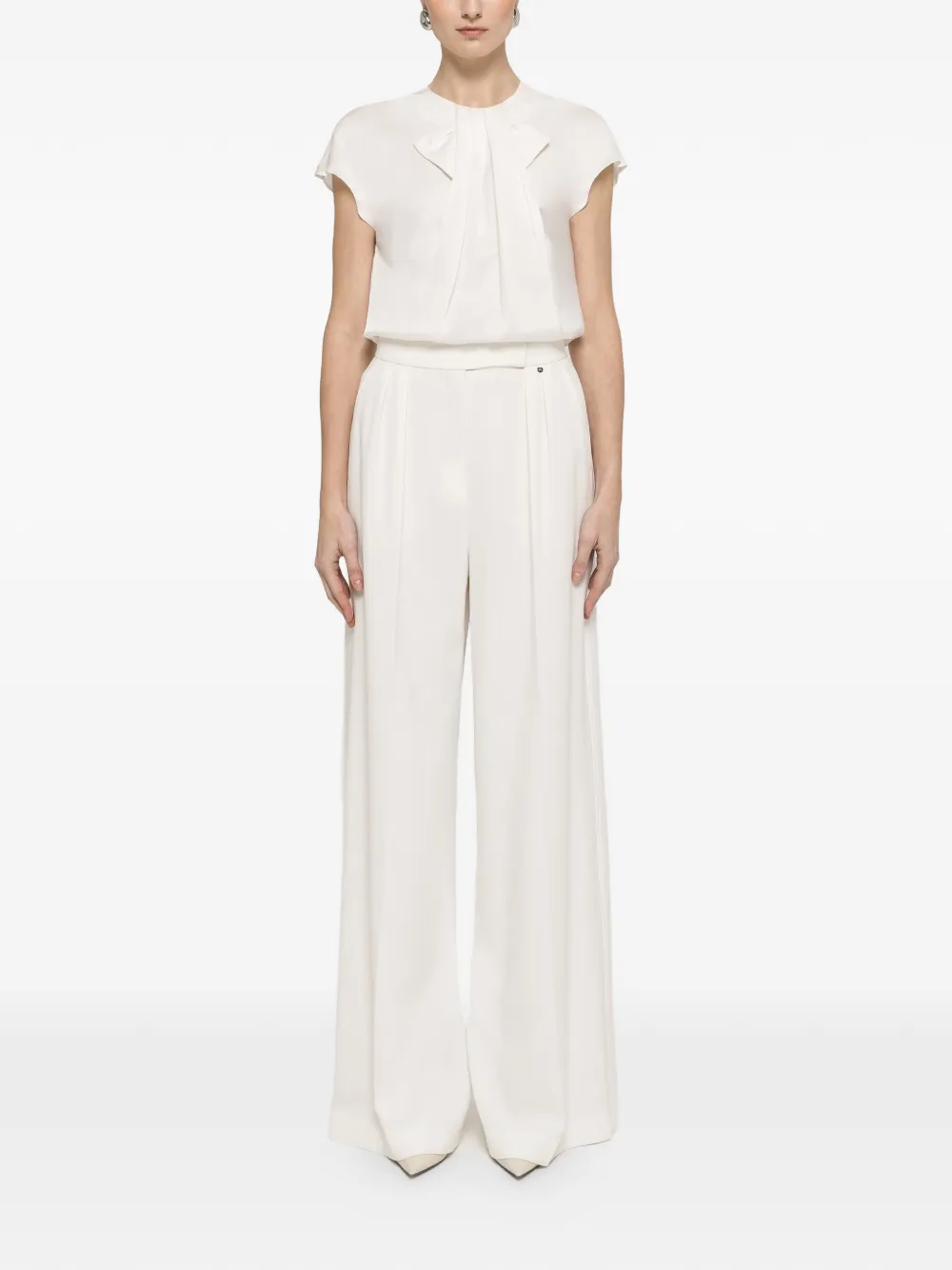  Nissa Pleat-detail Blouse - White 