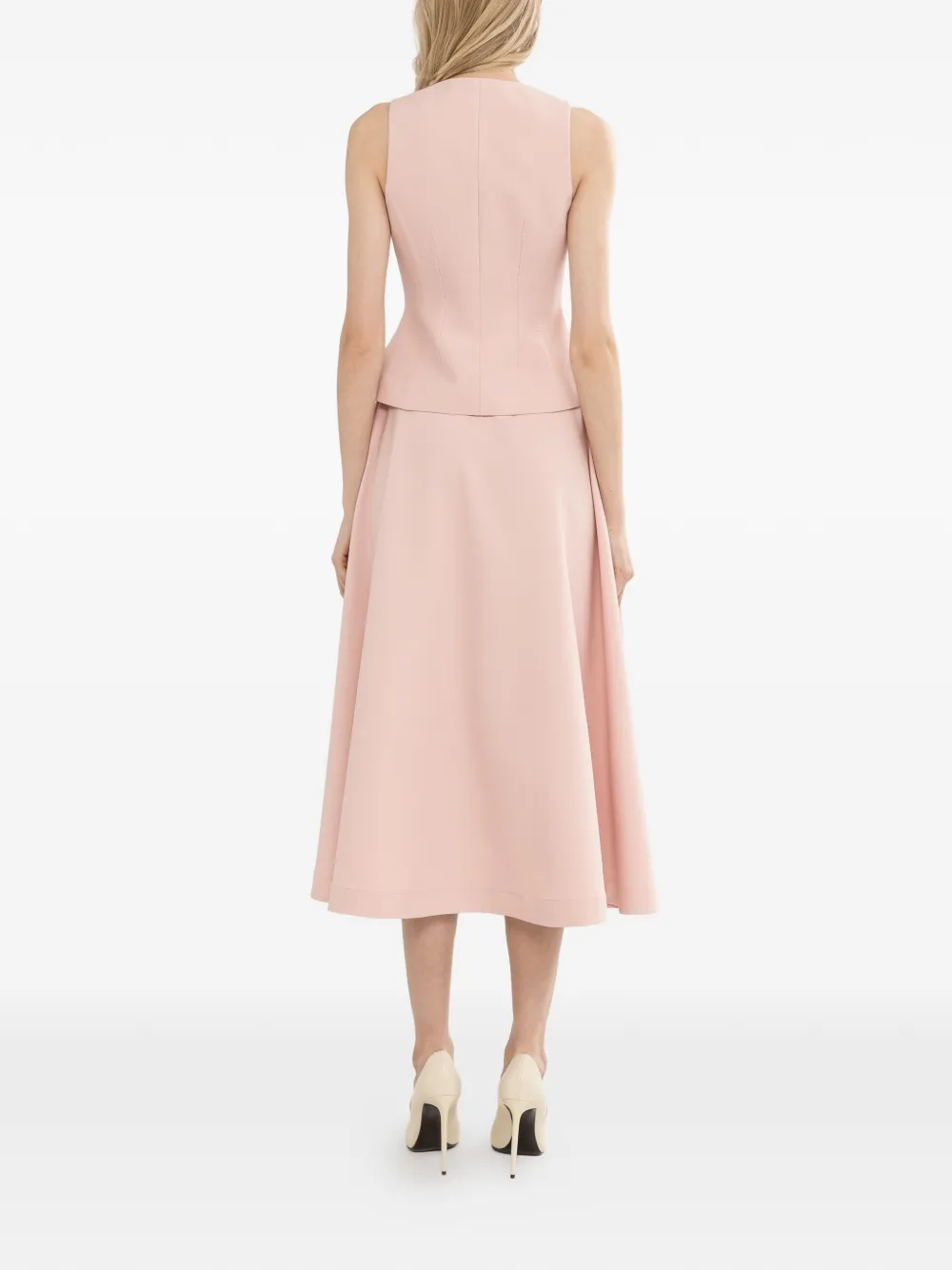 NISSA Midi-rok met knoopdetail Roze