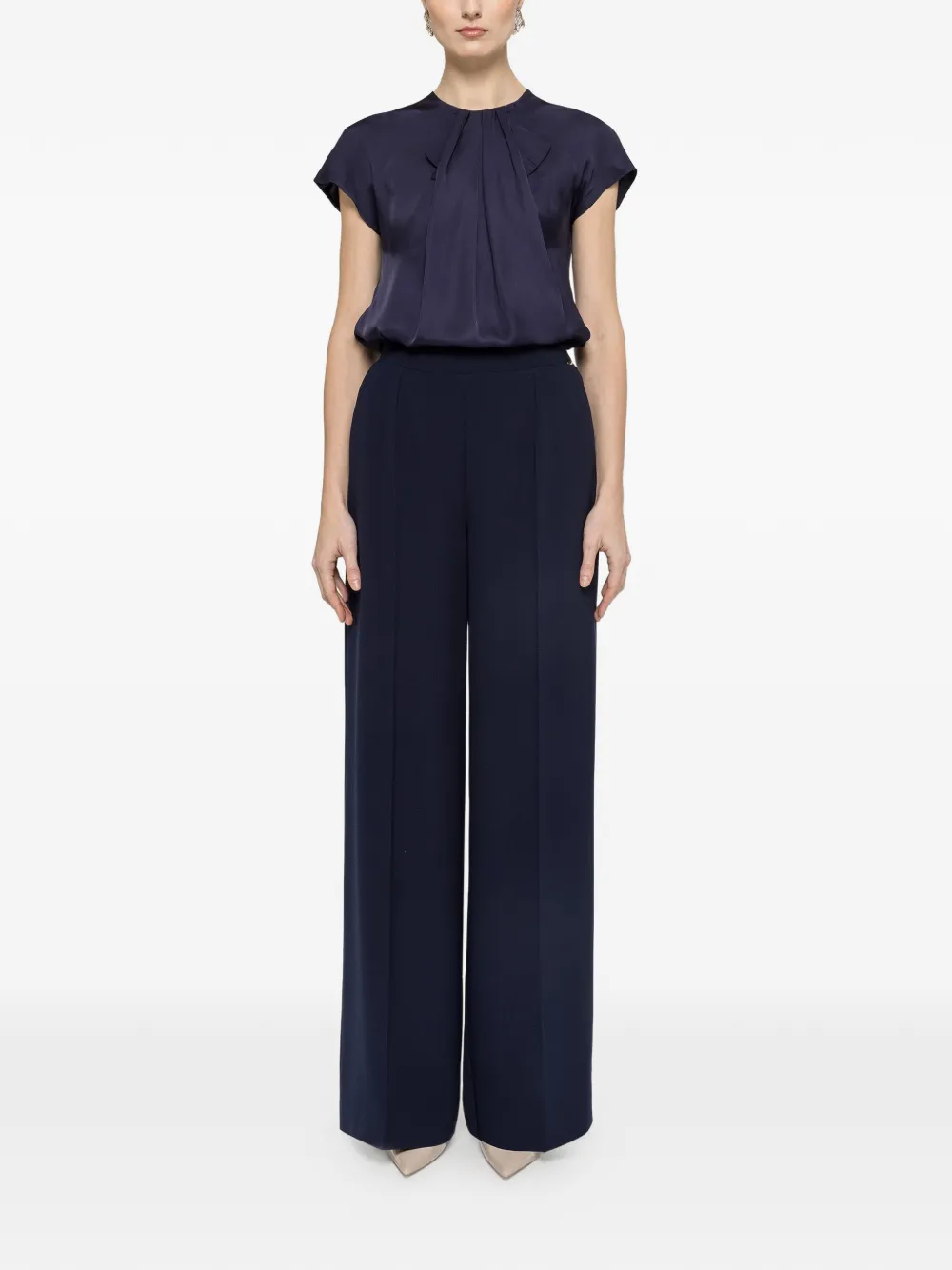  Nissa Pleat Blouse - Blue 