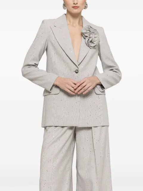 NISSA blazer à détail de fleur