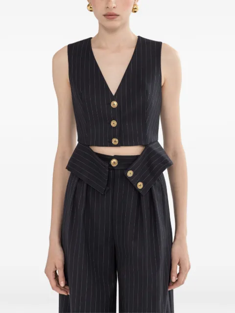 NISSA single-breasted pinstripe waistcoat