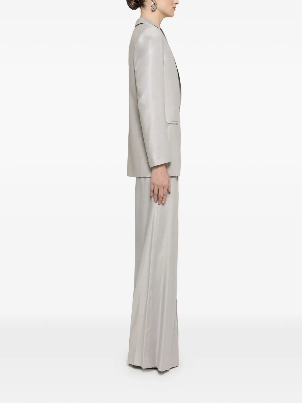 Nissa Single-breasted Blazer - Grey 