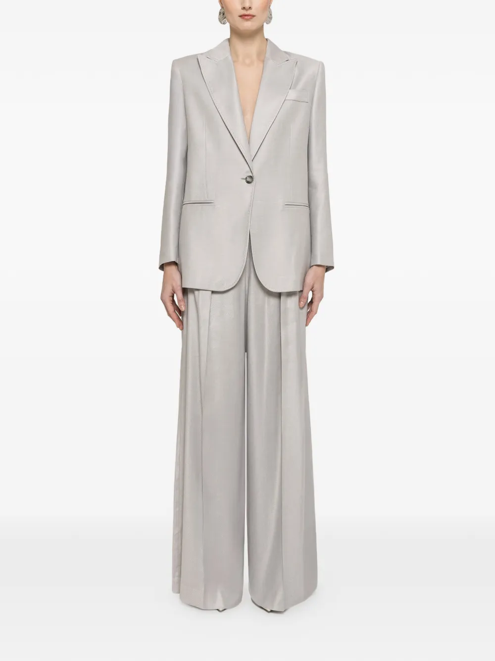  Nissa Single-breasted Blazer - Grey 