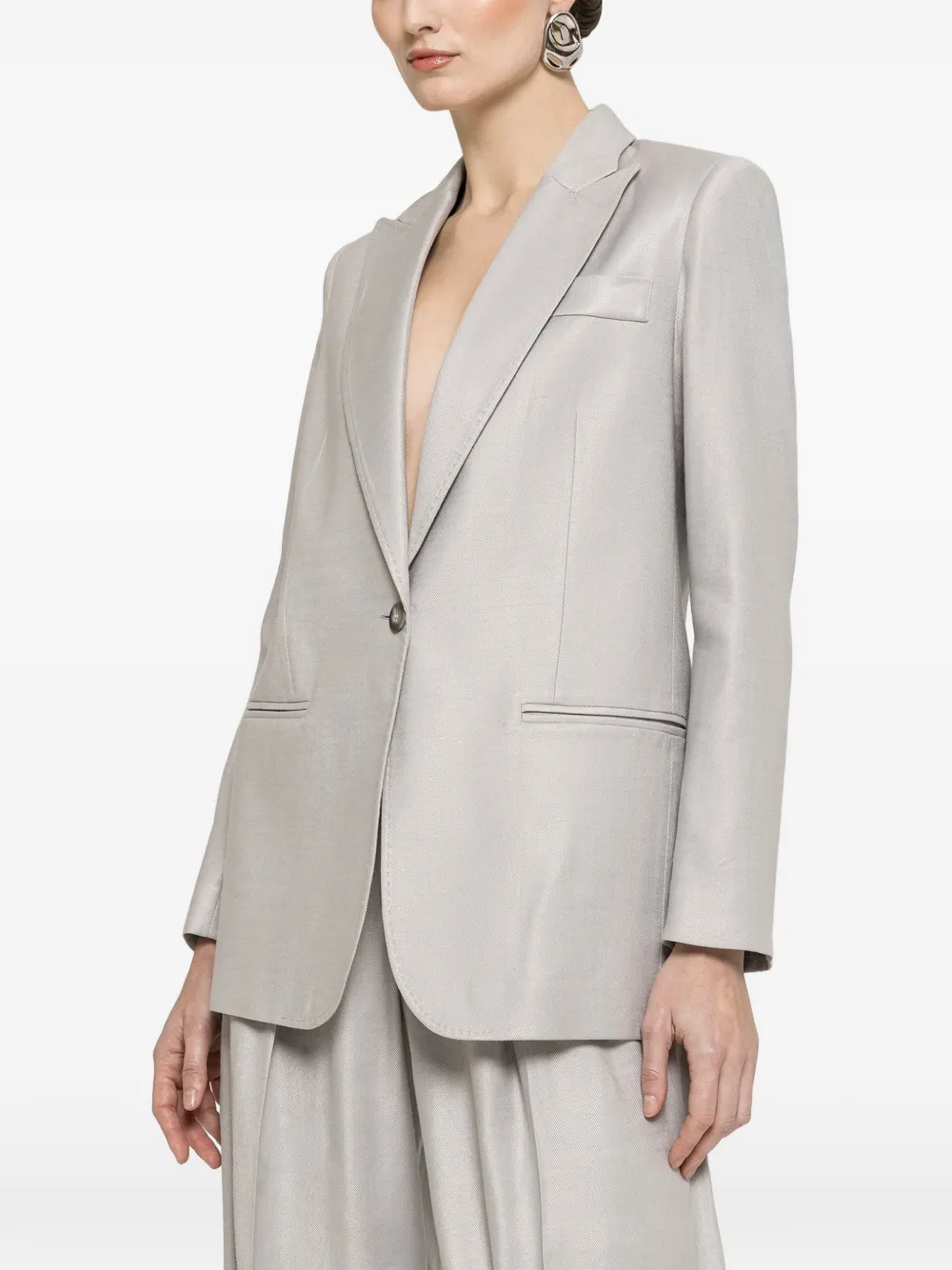 NISSA single-breasted blazer - Grigio