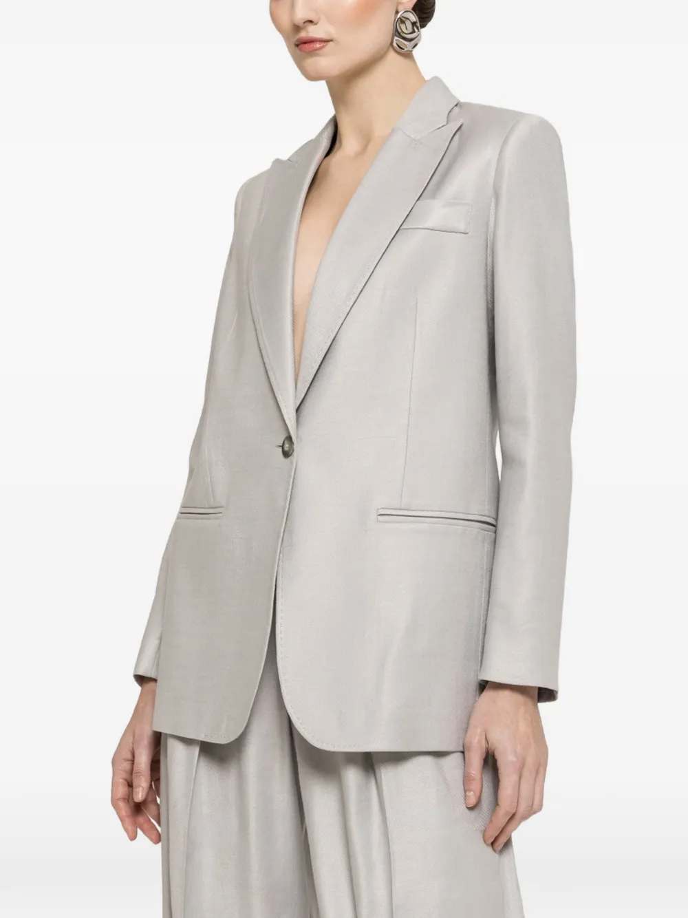 NISSA single-breasted blazer - Grey