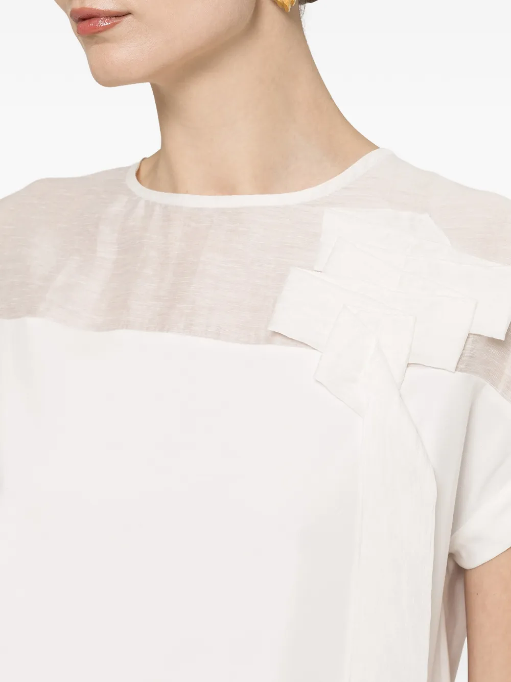 NISSA Top met strik Wit