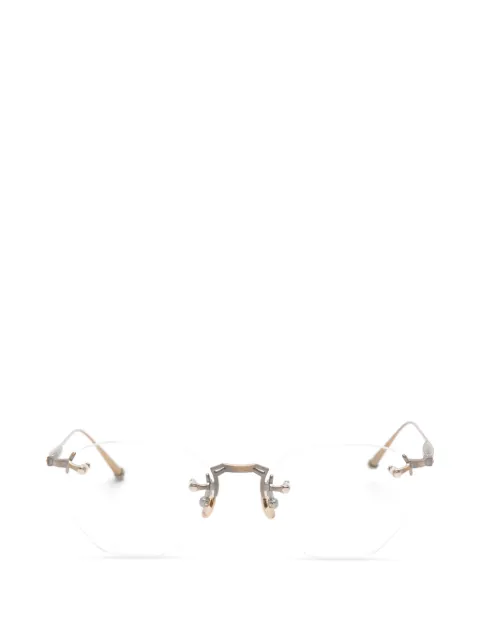 Matsuda rimless oval-frame glasses