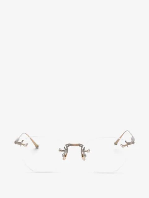 Matsuda rimless oval-frame glasses