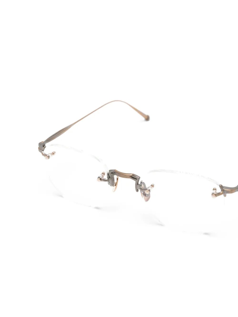  Matsuda Rimless Oval-frame Glasses - Gold 