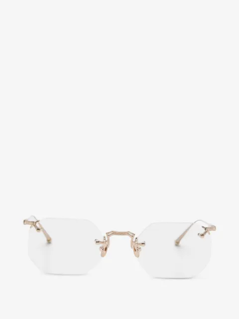 Matsuda rimless geometric glasses