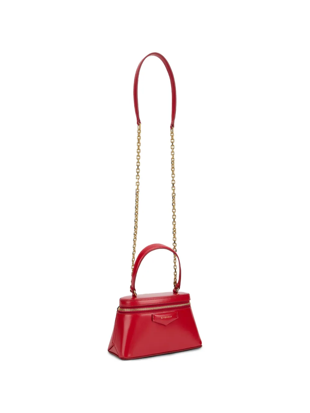 Givenchy Antigona Box leren toilettas met ketting Rood