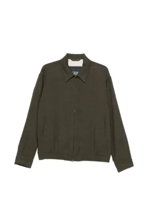 Emporio Armani Zip Pocket Jacket | Brown | FARFETCH