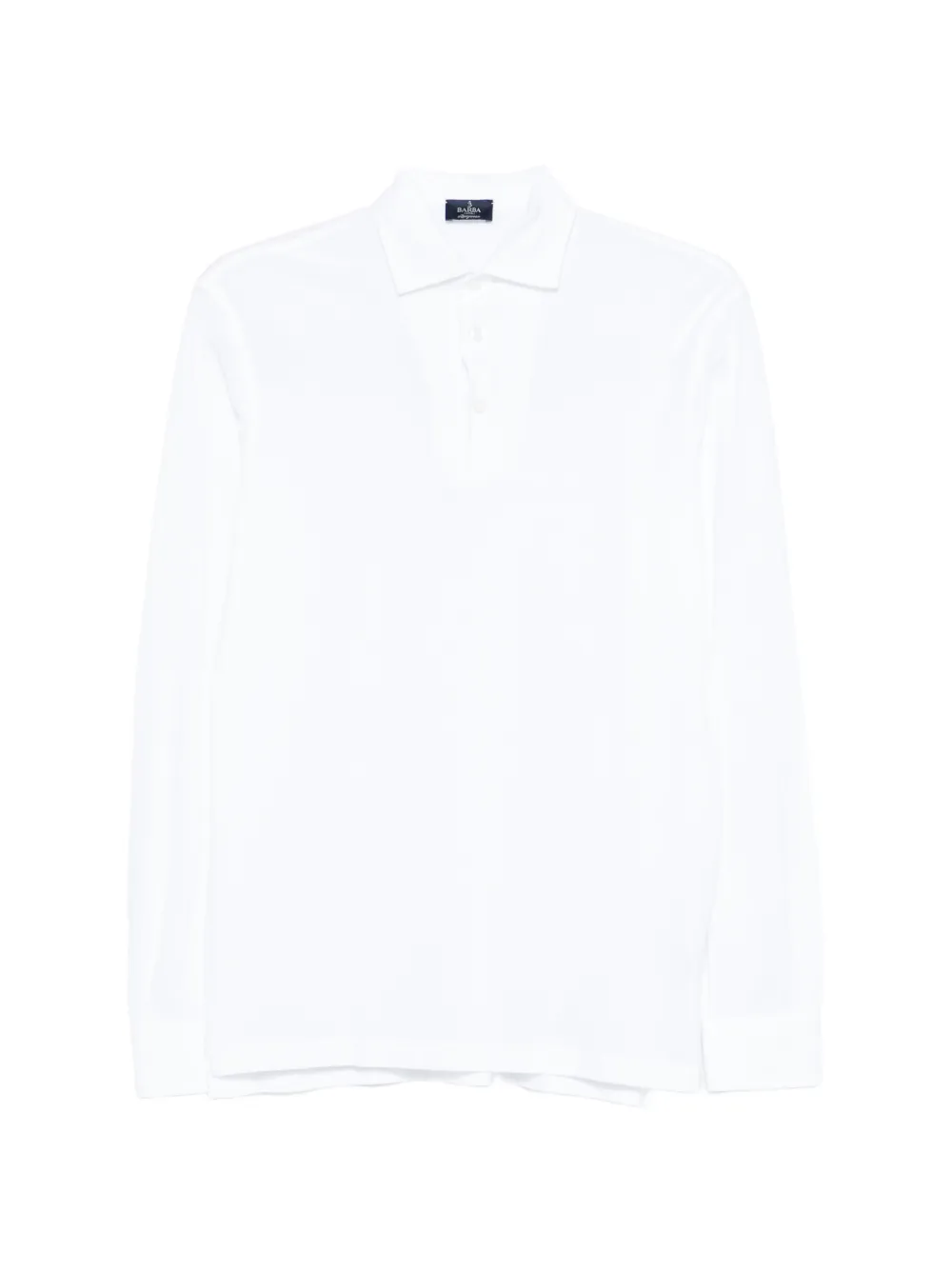 Barba long-sleeve polo shirt - Bianco