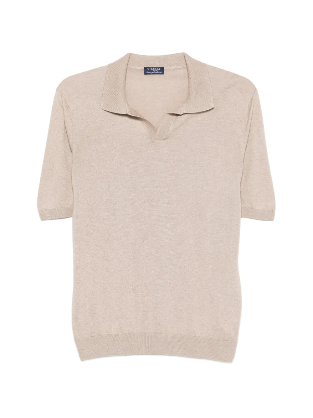 Arte Antwerp collared short-sleeve sweater - Toni neutri