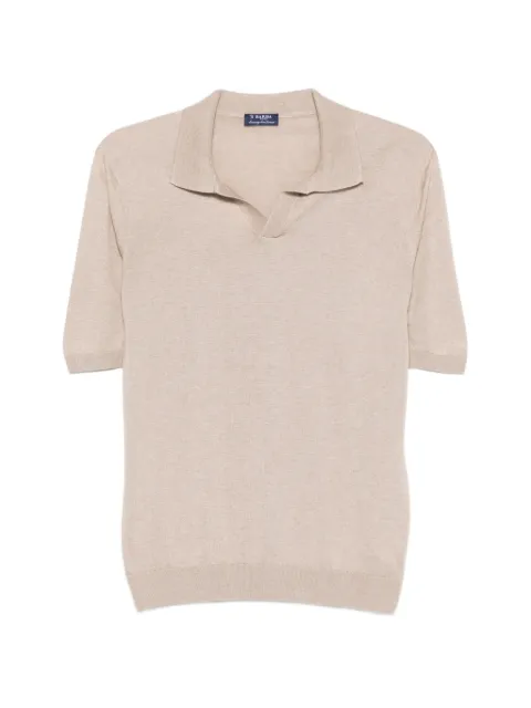 Barba collared short-sleeve sweater