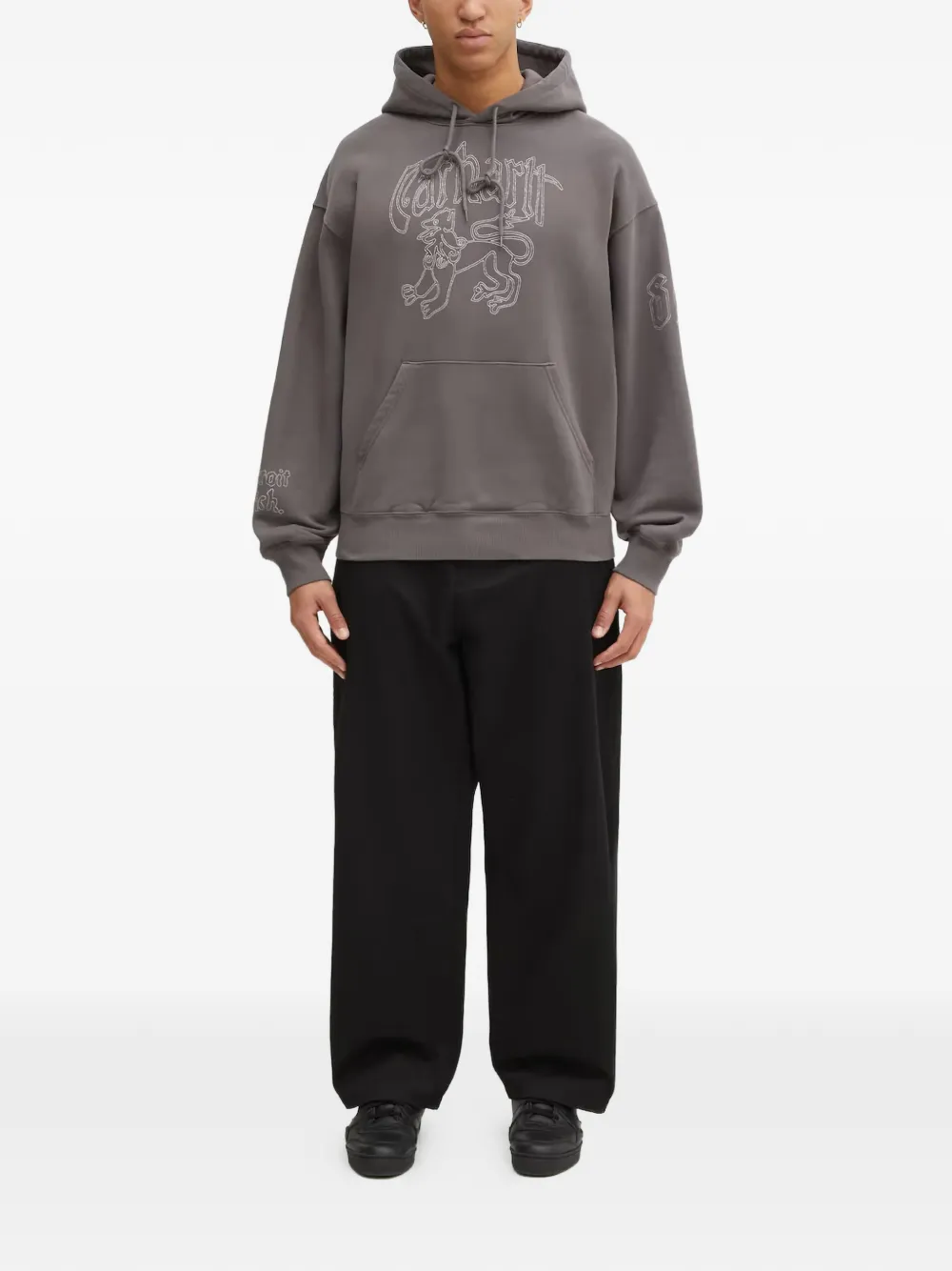Carhartt WIP Sweater met grafische print en capuchon Grijs