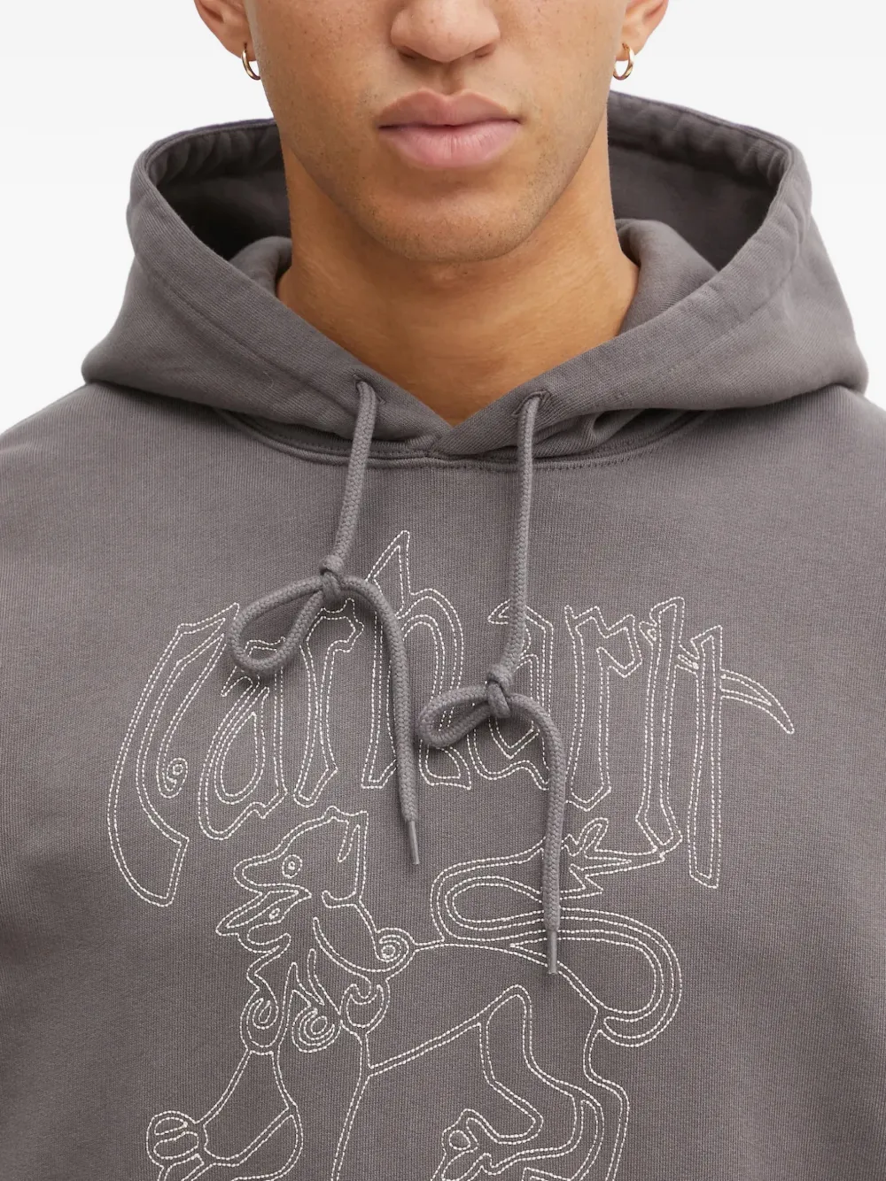Carhartt WIP Sweater met grafische print en capuchon Grijs