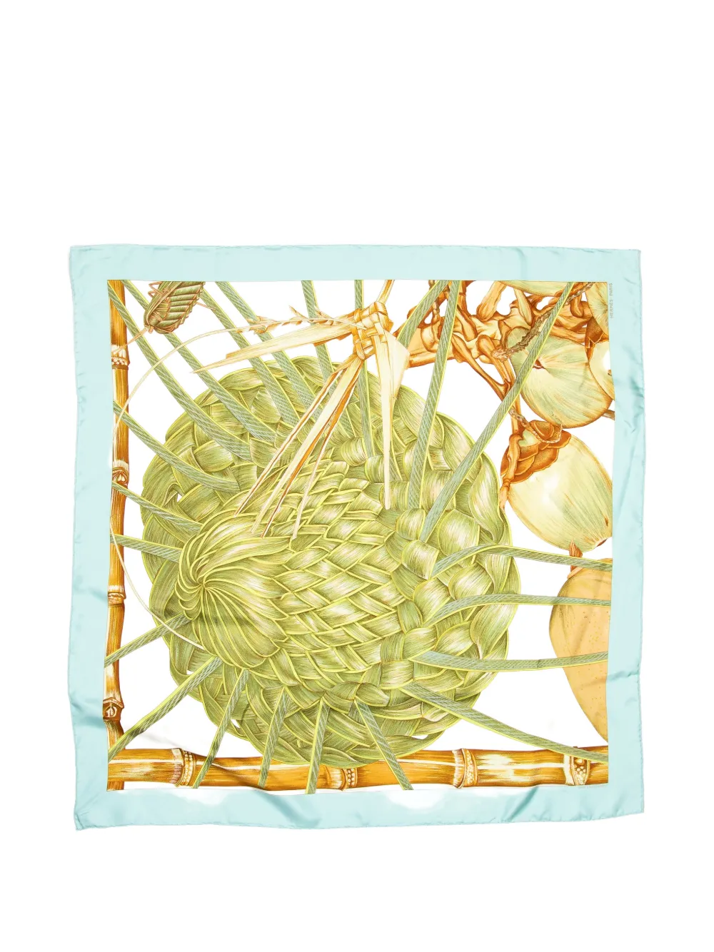 Hermès Pre-Owned Jardin Créole scarf - Blu