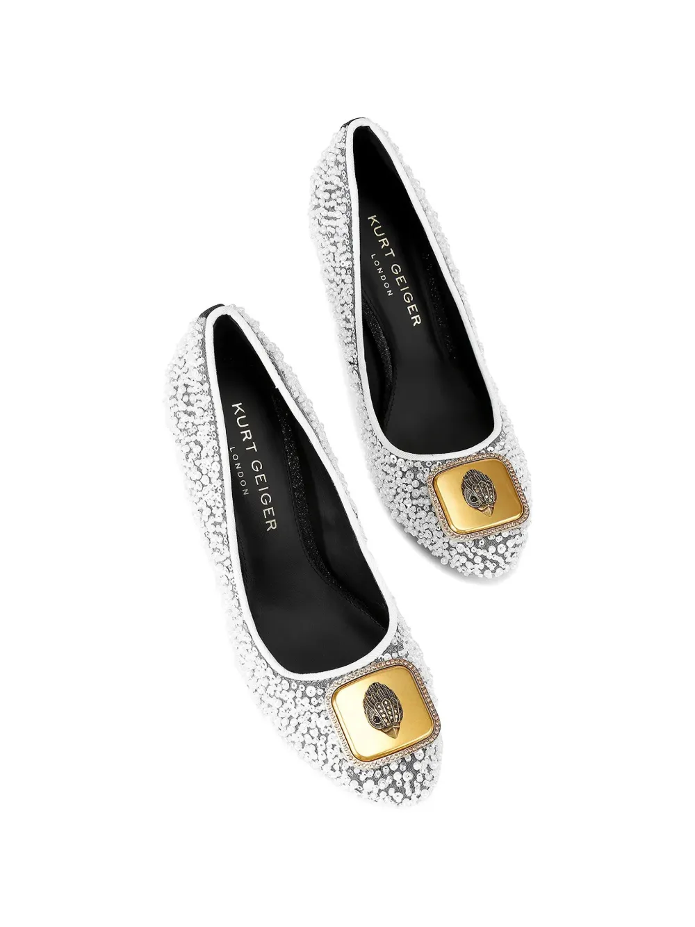 Kurt Geiger London Pimlico pumps met pailletten Zilver