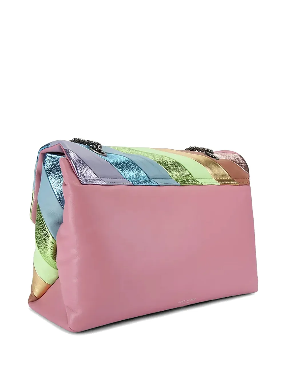 Stripes-Embellished Shoulder Bag