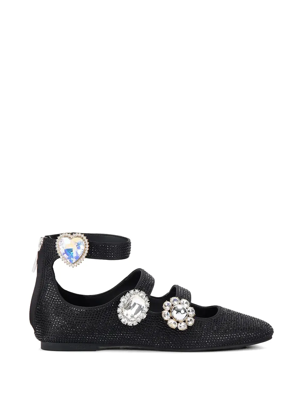 Kurt Geiger London Ornate Gladiator embellished ballet flats - Nero