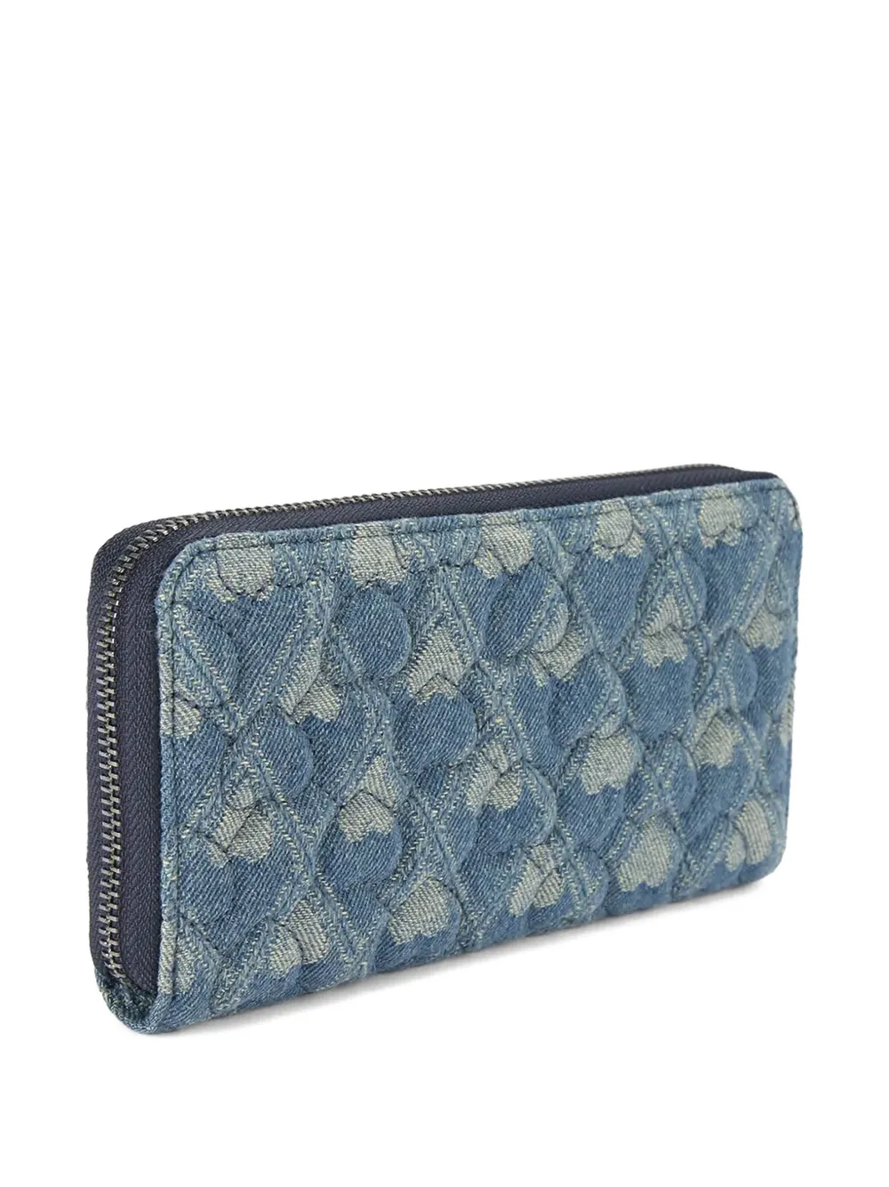  Kurt Geiger London Heart-quilted Zip-fastening Wallet - Blue 