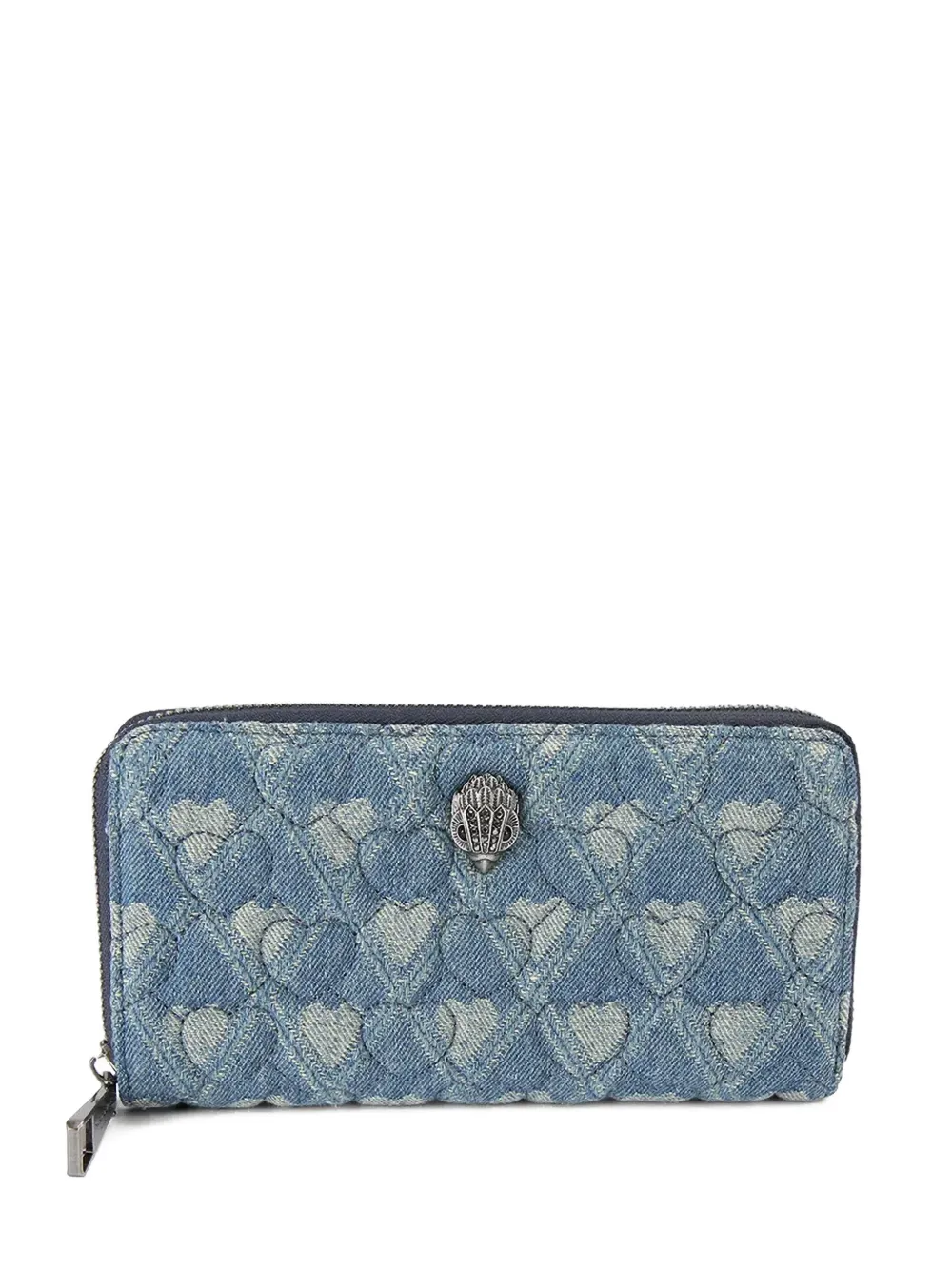 Kurt Geiger London heart-quilted zip-fastening wallet - Blu