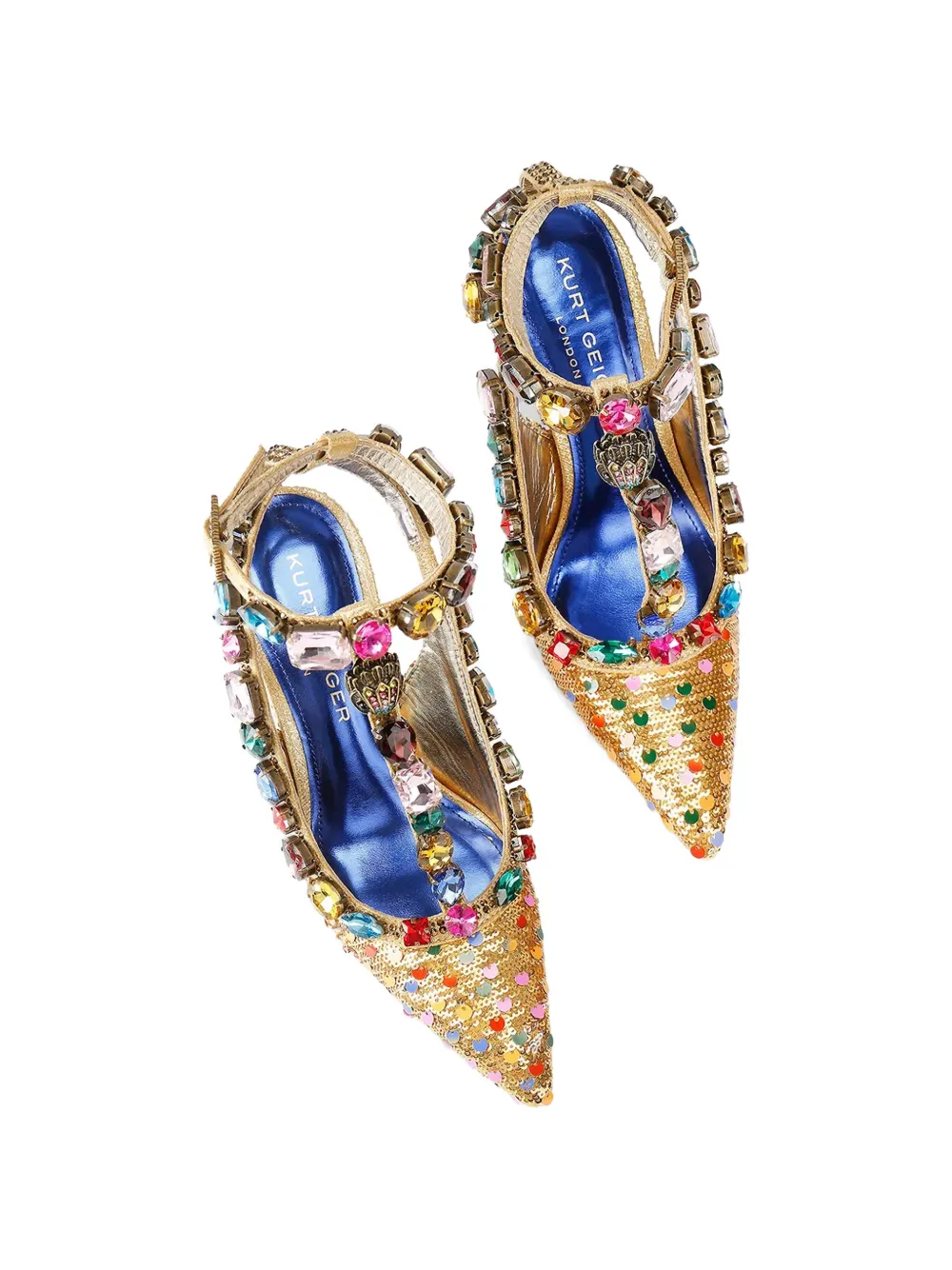 Kurt Geiger London Pumps verfraaid met pailletten Goud