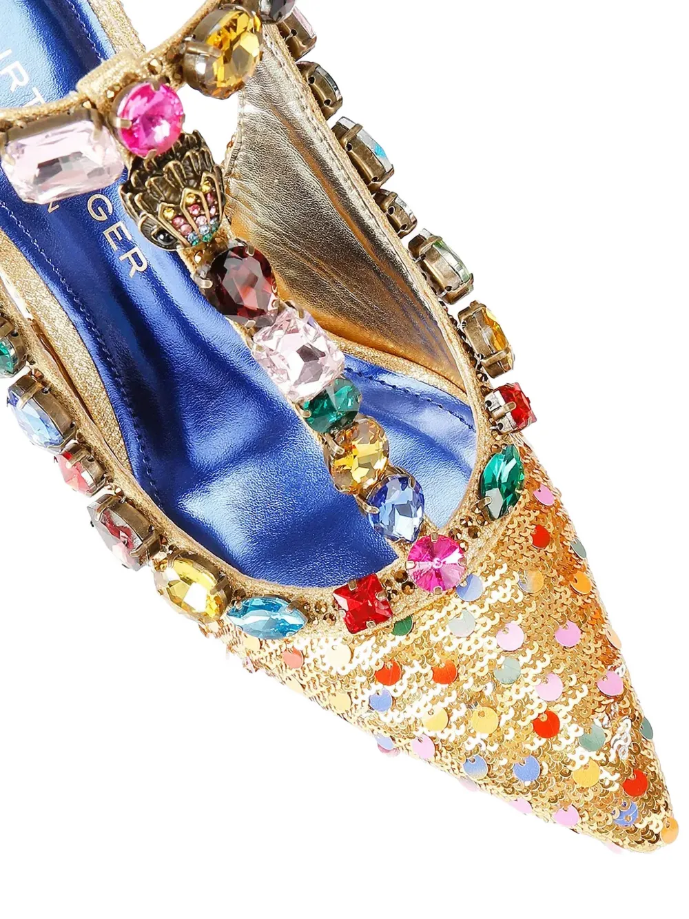 Kurt Geiger London Pumps verfraaid met pailletten Goud