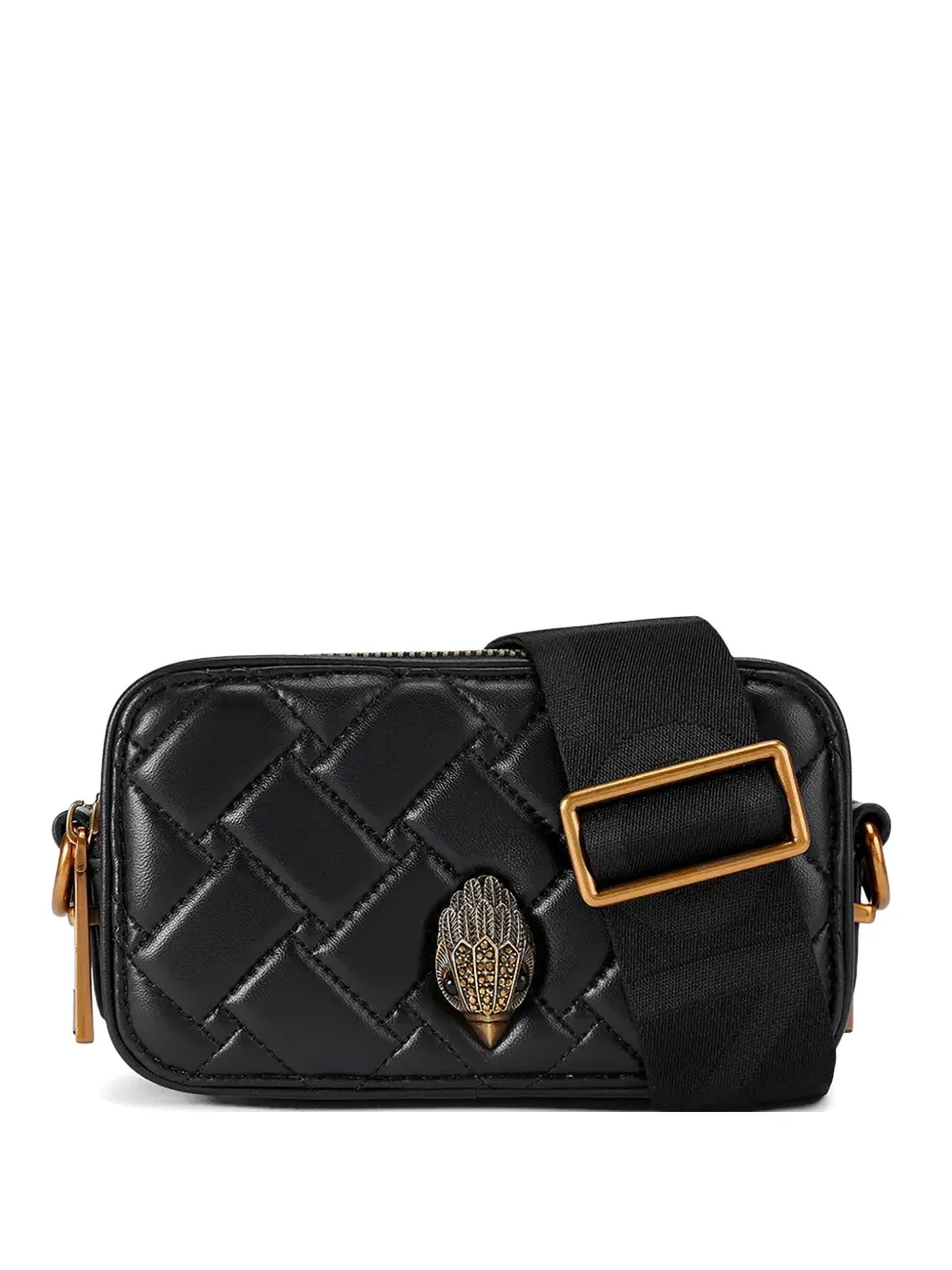 Kurt Geiger London quilted applique cross body bag - Nero