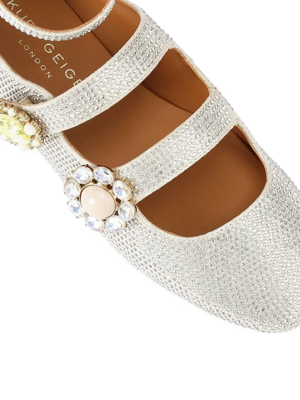 Kurt Geiger London Verfraaide ballerina's met bandje Zilver