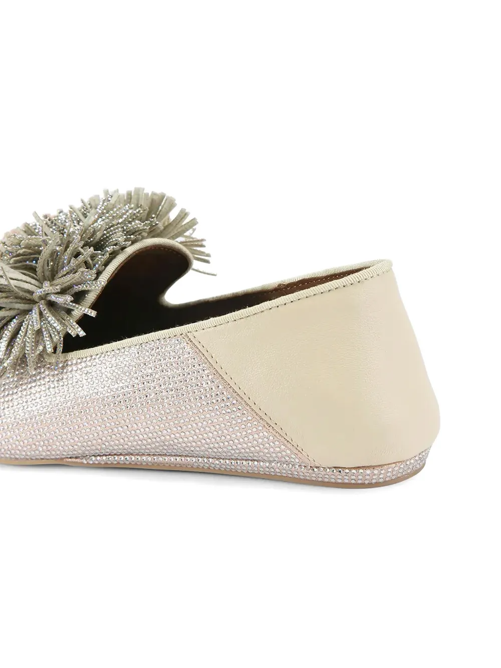 Kurt Geiger London Loafers met puntige neus en pompon Beige